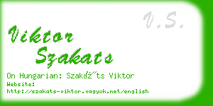 viktor szakats business card